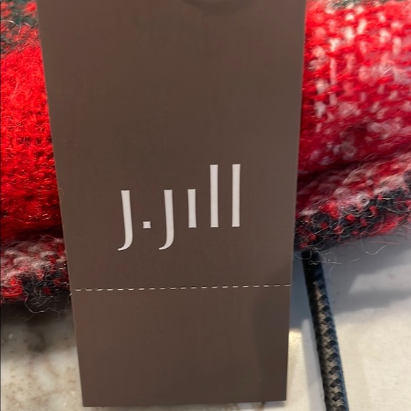 J.Jill Tartan Plaid Scarf Red/Green//Navy/Green/White - Picture 5 of 5